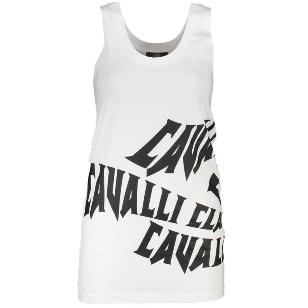 Cavalli Class White Cotton Women Tank Women's Top